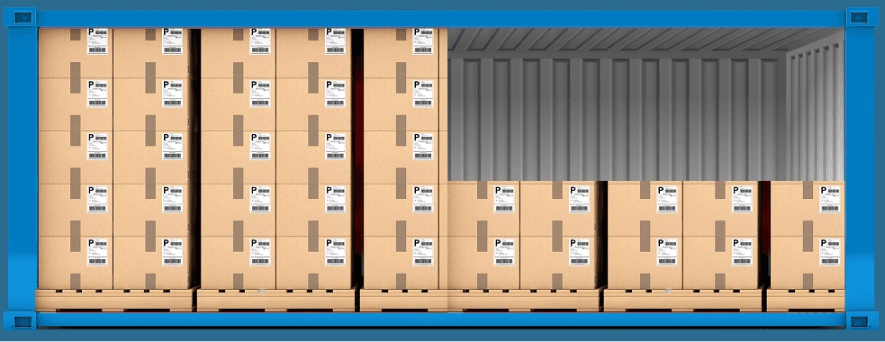 Loaded full container illustration